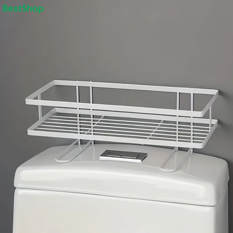 ❄ Metallregal über der Toilette zur Aufbewahrung |   2-stöckiges Organizer-Regal für Badezimmer-Toilettenartikel und -Utensilien