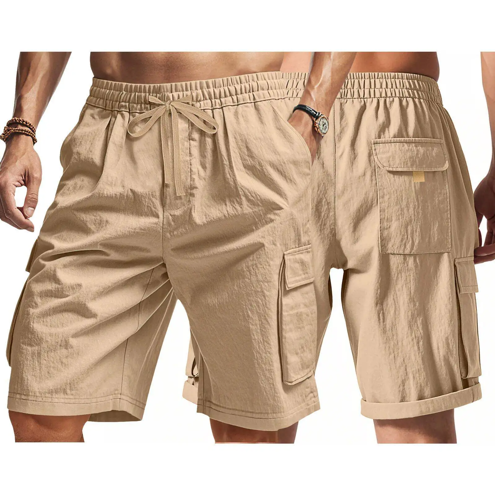 

Loose Outdoor Tactical Men's Shorts American Style Beach Sports Casual Workwear Multi-Pocket Five-Quarter Length Street Style