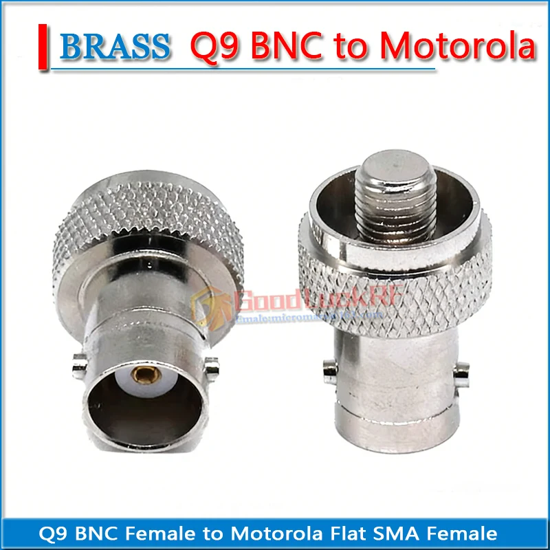 Q9 BNC Female to Motorola Flat SMA Female Plug Nickel Plated Copper 50ohm RF Connector Adapters Socke