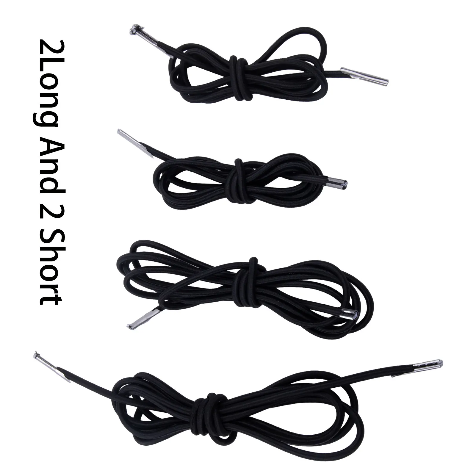 High Quality Brand New Ropes Replacement Elastic Cord Ropes Oxford Strong 2 Long And 2 Short Black Dichotomanthes Rope