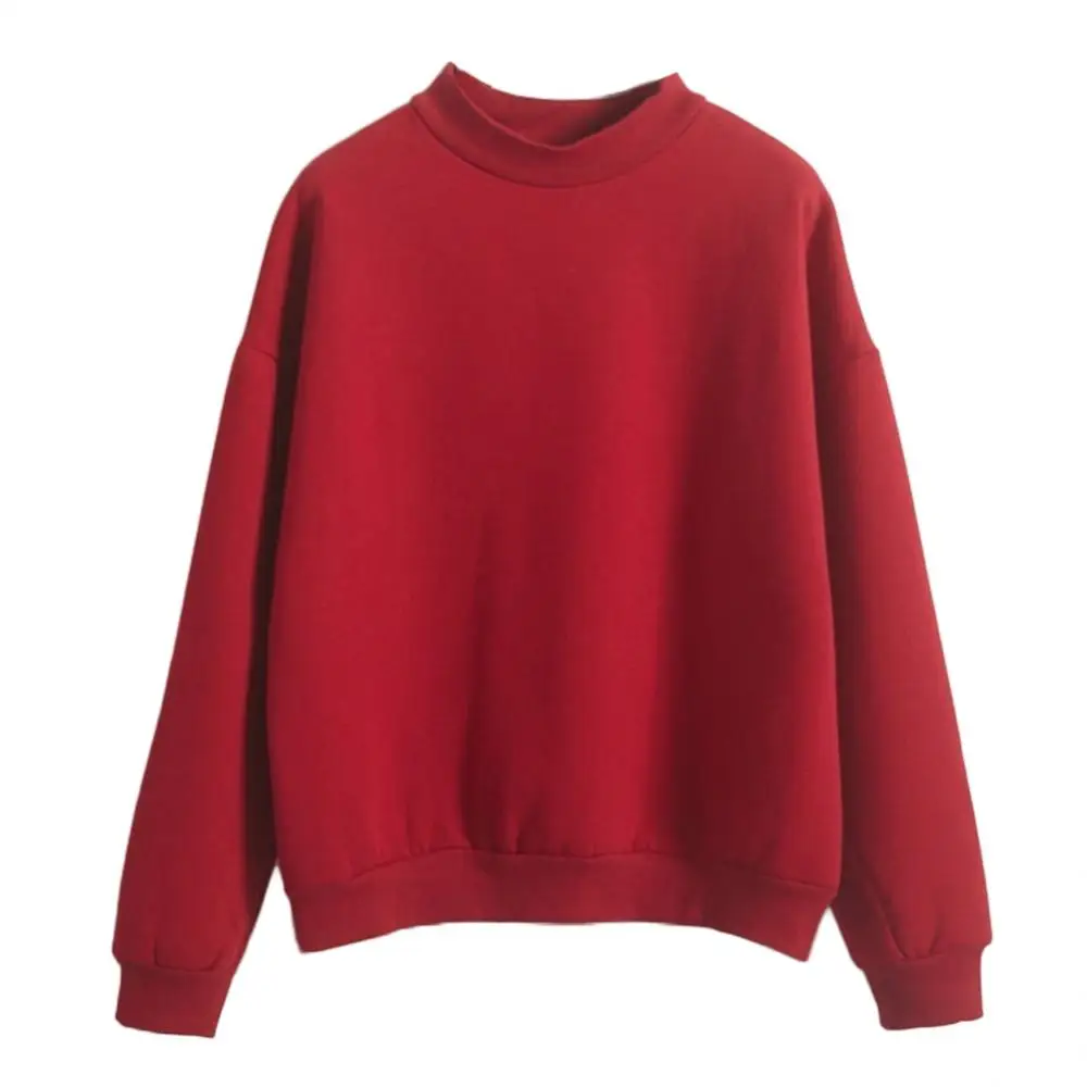 Sweter wanita 2023 pullover rajut leher-o Korea manis pakaian wanita hoodie polos warna permen musim gugur musim dingin tebal