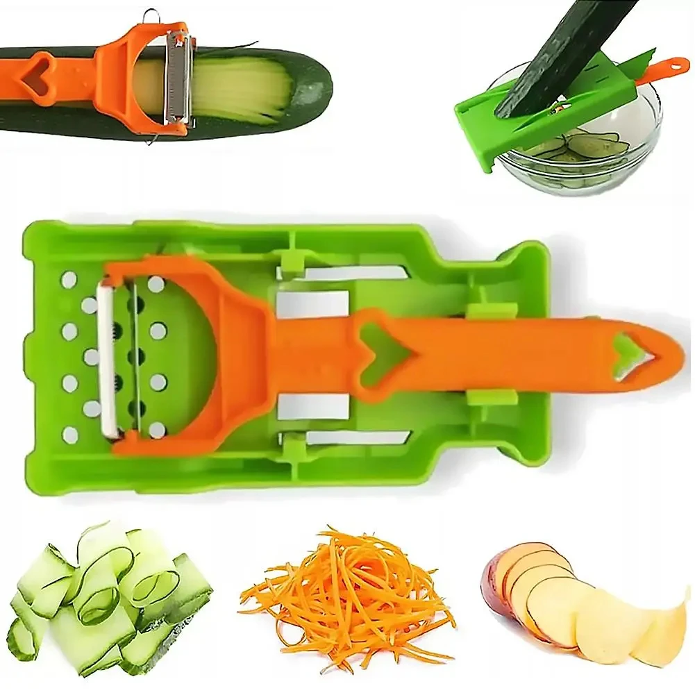 Cocororo Multifunctional Peeler with Double Strips for Fruit Vegetable Potato Orange - Includes Juicer And Zest Peeler