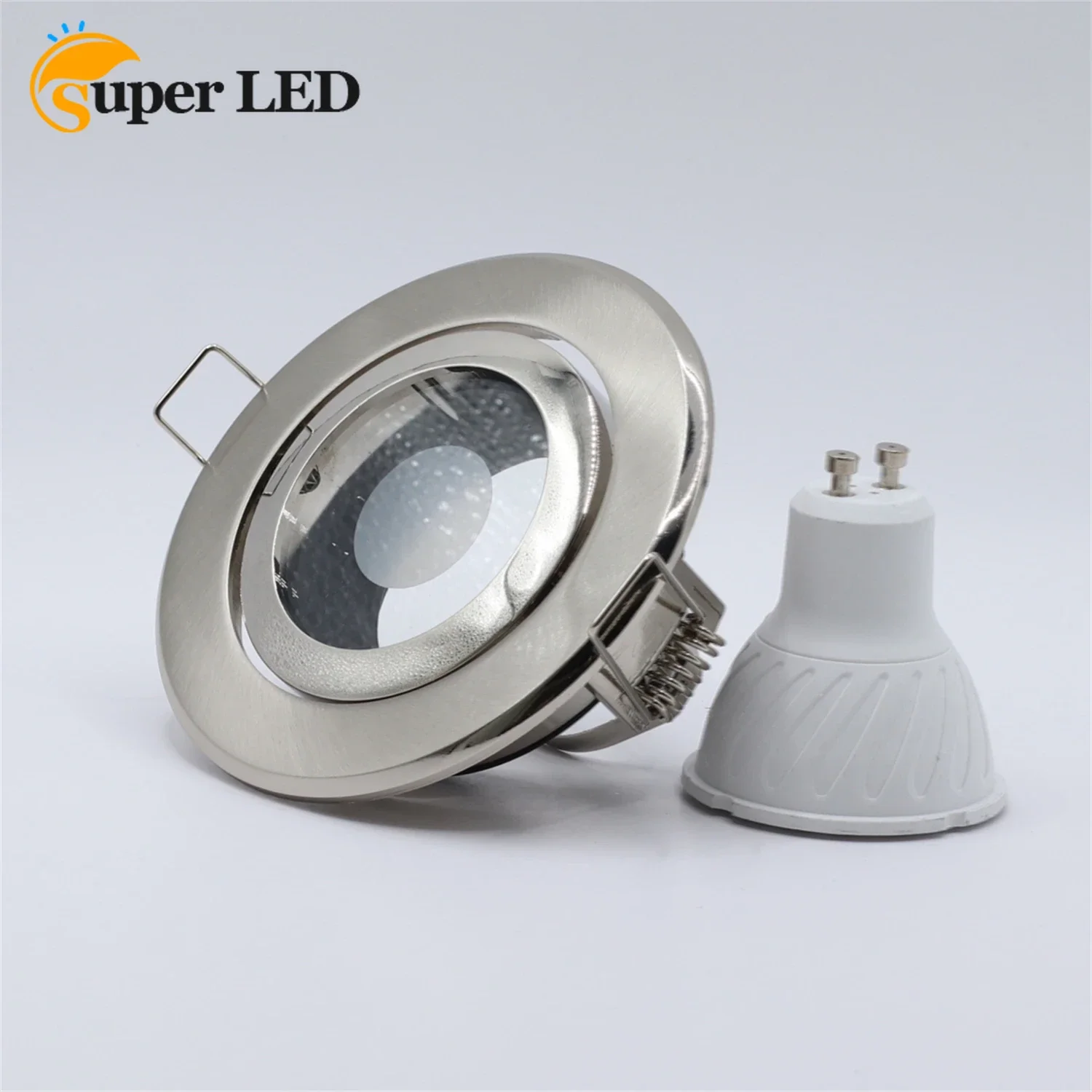 Impermeável Rodada Downlight Caixa, ângulo ajustável, recesso Teto Montado, GU10, MR16, GU5.3