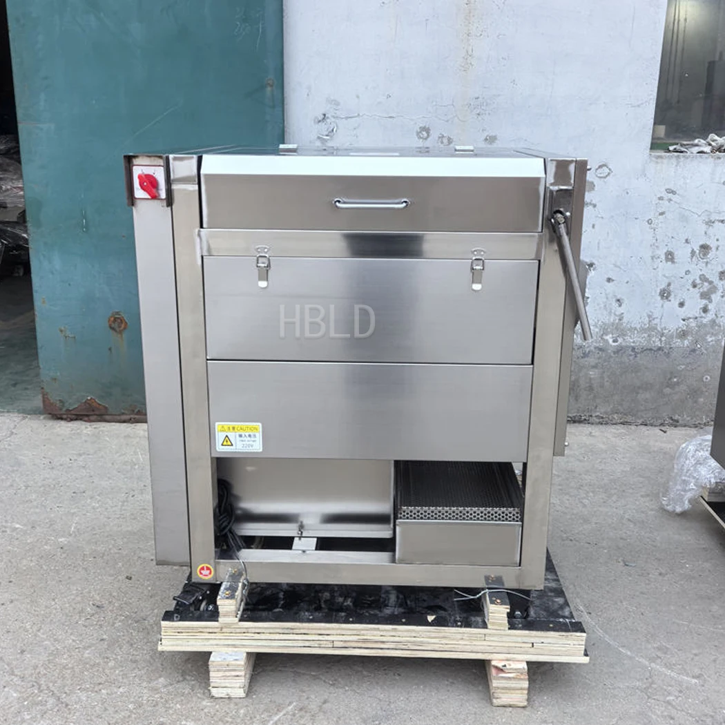 Potato Ginger Washing Peeling Machine, 600MM Brush Roller Vegetable Cleaning Equipment for Catering Processing Factory