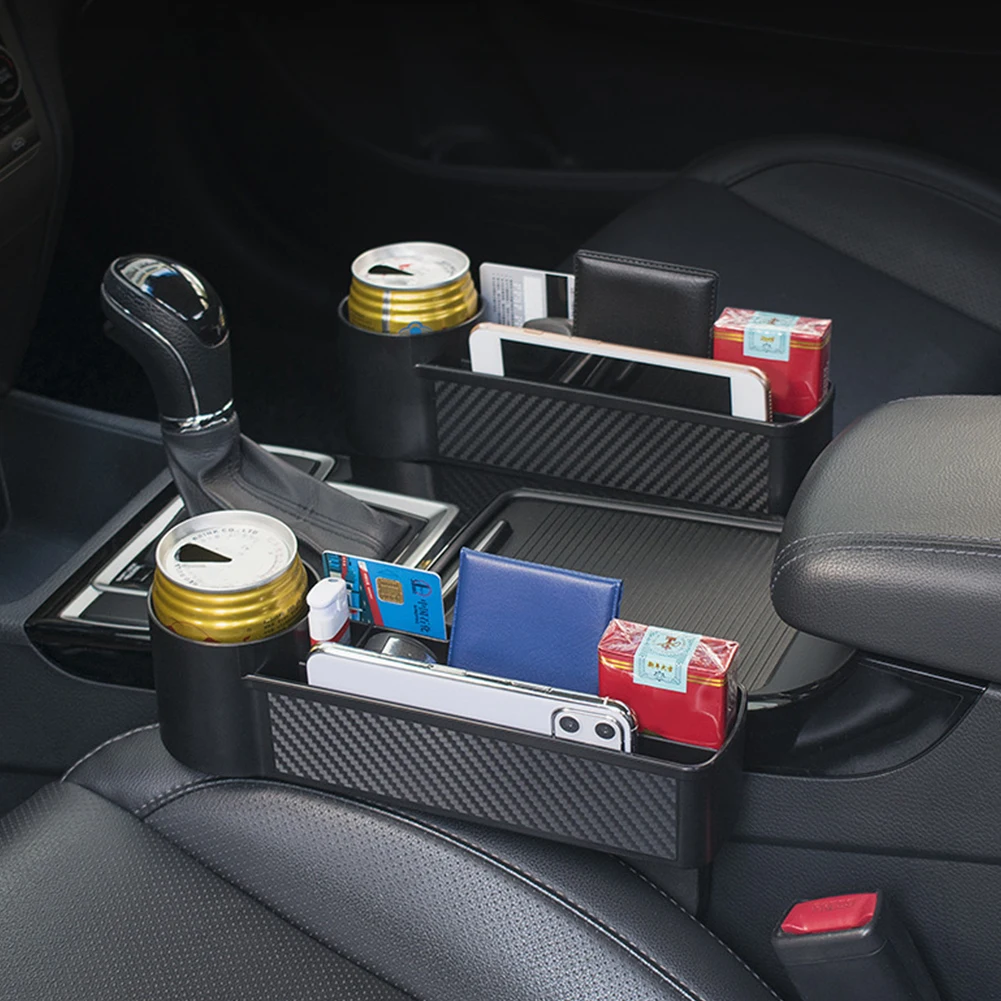 مقعد السيارة شق صندوق تخزين محفظة الهاتف السجائر شق جيب بطاقة الهاتف مفتاح حامل جيب اكسسوارات السيارات الداخلية #3