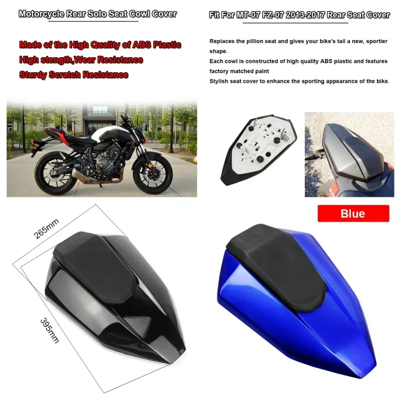 Motorcycle Seat Fairing For YAMAHA MT07 FZ07 2013-2017 Accessories Rear Seat Cowl Fairing Tail Cover Fit MT 07 FZ 07 2014 15 16