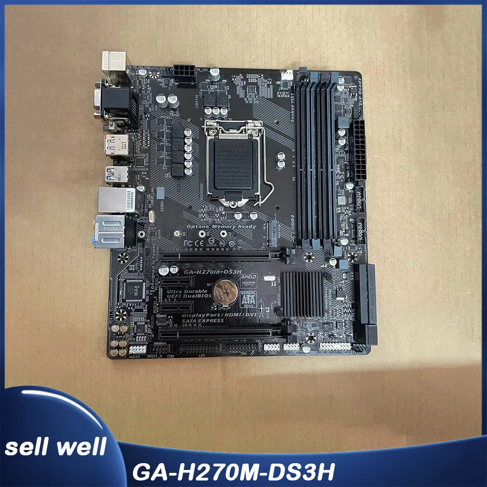 

H270M-DS3H GA-H270M-DS3H For G-i-g-a-b-y-t-e motherboard H270 DDR4 6XSATA HDMI DVI-D VGA PCIE3.0