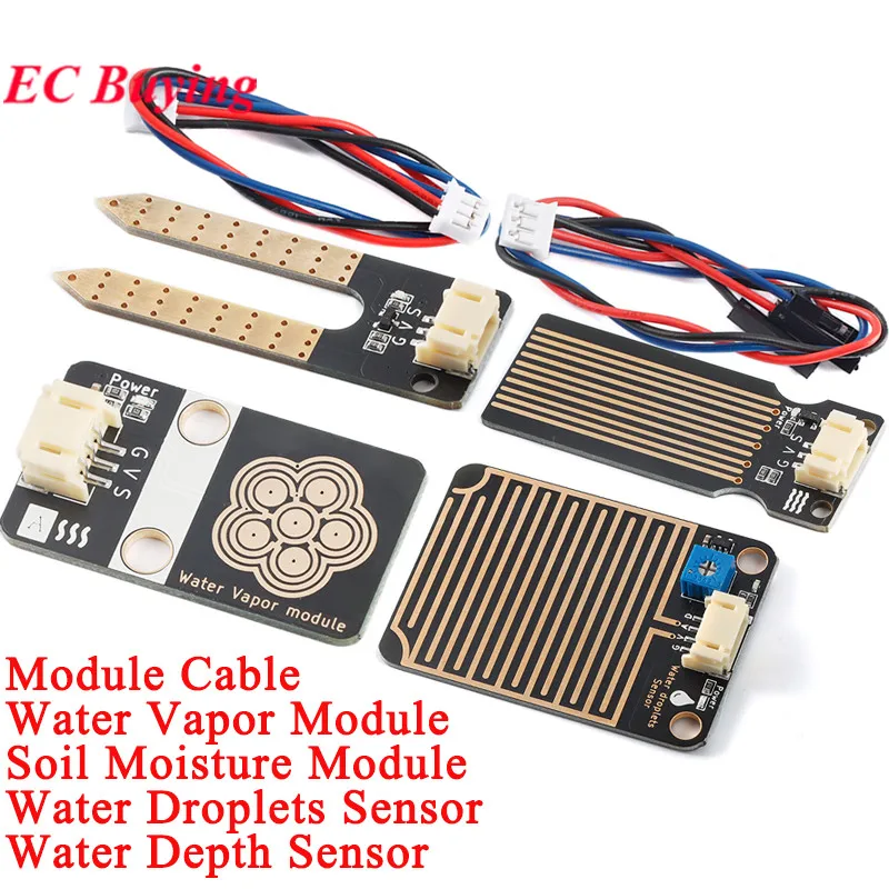 Water Vapor Sensor Soil Moisture Module Rain Droplets Sensor Water Depth Detector Fog Moisture For Arduino STM32 51 Single Chip