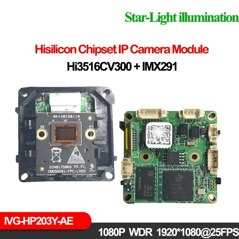 New Webcam Wdr Full Hd 1080P Sony Imx291 Hi3516Cv300 Ip Camera Module Icsee Motion Detection Mobile Monitoring Video