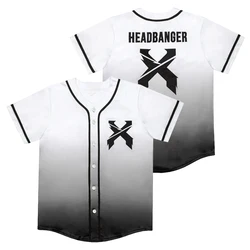 Excision Merch 헤드뱅거 Excision 야구 저지 탑 셔츠, V넥 반팔 스트리트웨어, 여성 남성 패션 의류