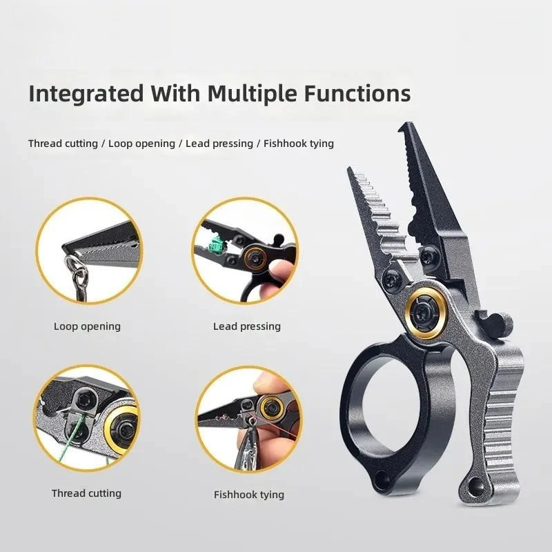 Mini Open Ring Pliers Multi-functional Rock Fishing Sub-line Scissors Small Fishing Scissors