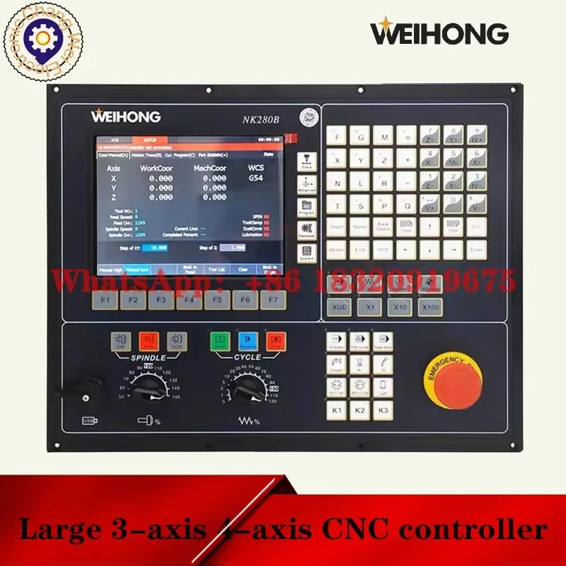 CNC NK280B Lambda21E Oprogramowanie kontrolera NC Studio V10 3-osiowy 4-osiowy ATC Zintegrowany system sterowania wrzeciona System magistraliCyclmotion