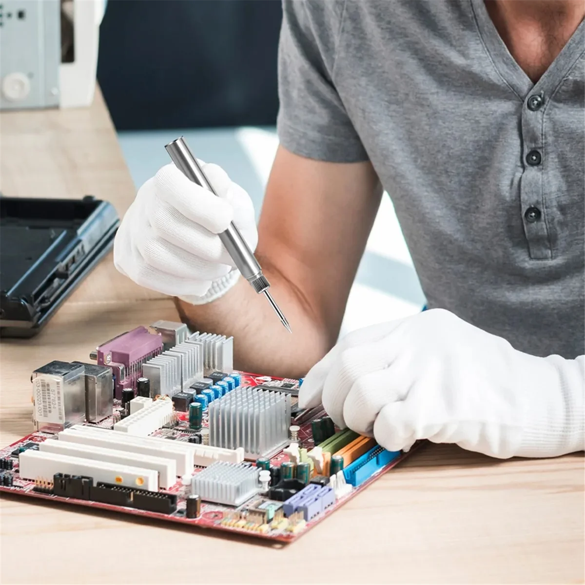 Pointe de fer à souder avec éponge, embouts de soudage petE10, ensemble d'outils de soudage USB, type B, 2 pièces