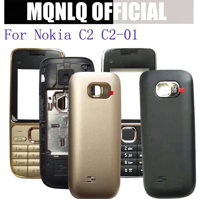 New Full Hosing For Nokia C2 C2-01 Back Cover + Middle Frame + Front Frame + Keypad
