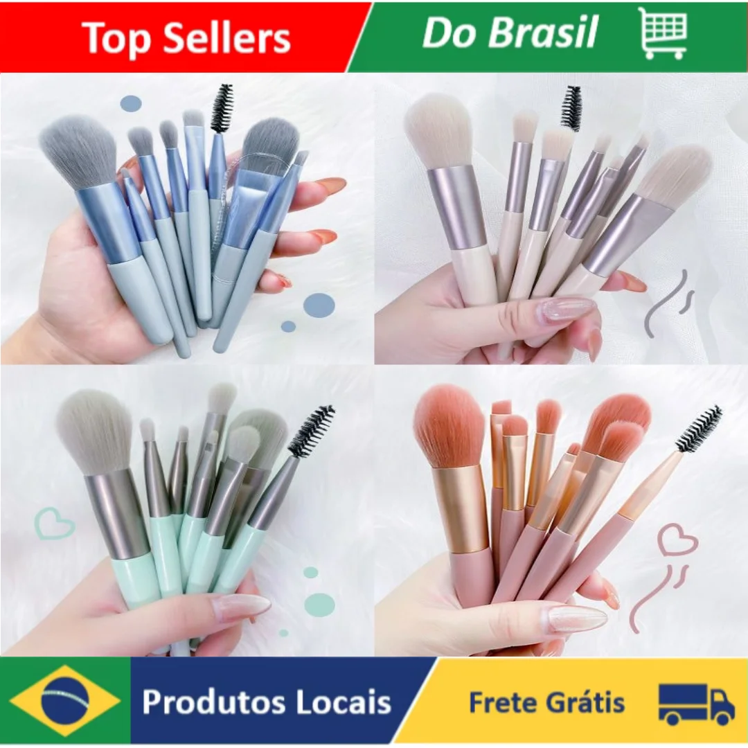 8-Piece Mini Soft and Fluffy Makeup Brush Set, Perfect for Makeup Beginners, Used for Foundation, Blush, and Eyeshadow to Create