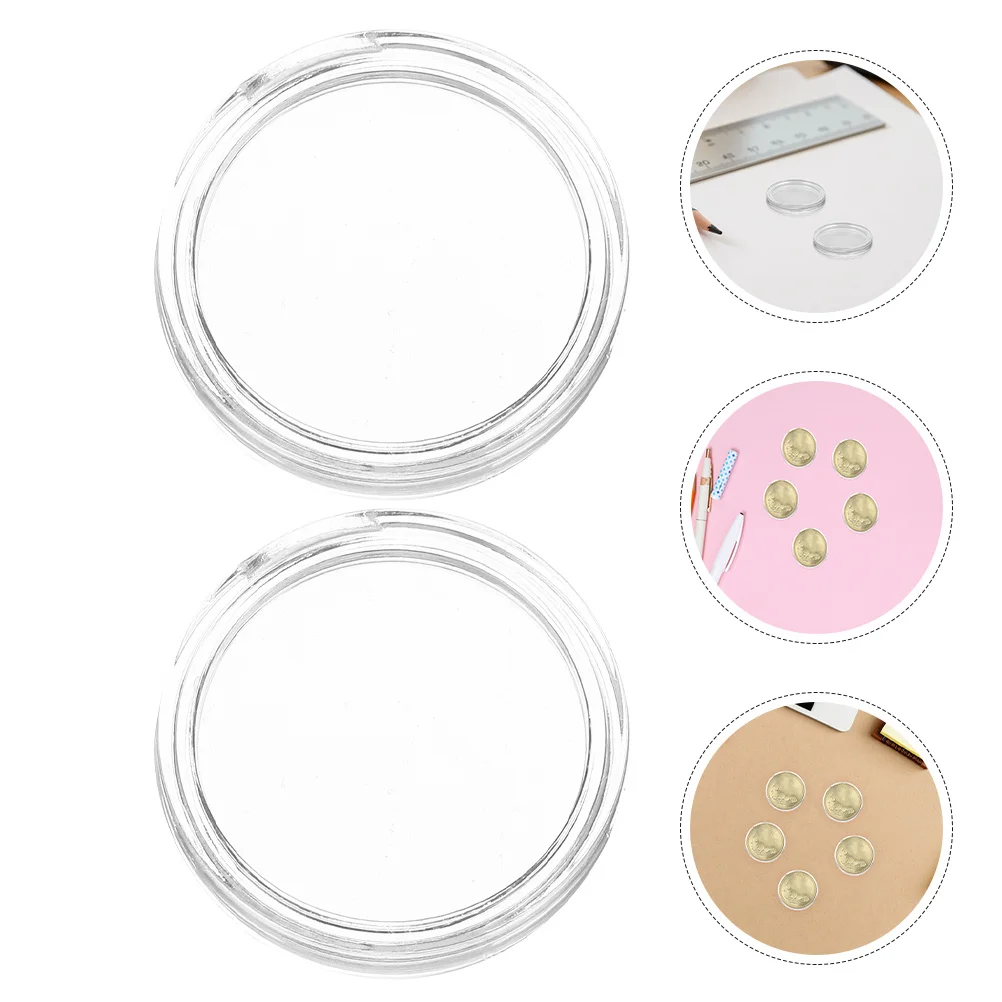 

100pcs Clear Coin Capsules 25Mm Transparent Plastic Coin Boxes For Collection Display Storage Protective Case Small Round