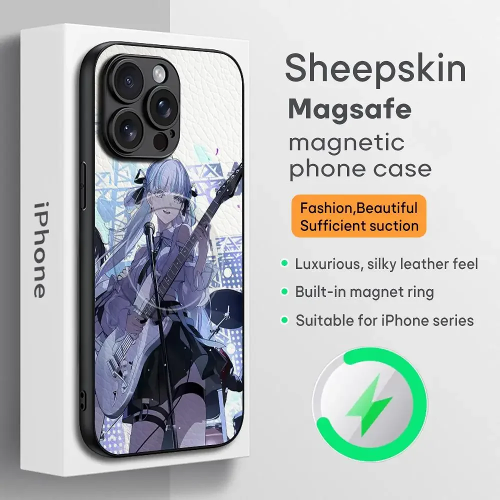 

Чехол для телефона TGG Wuthering Waves Jinhsi Girl для iPhone 16, 15, 14, 13, 12, 11 Plus Pro Max, роскошный роскошный чехол Magsafe из овчины