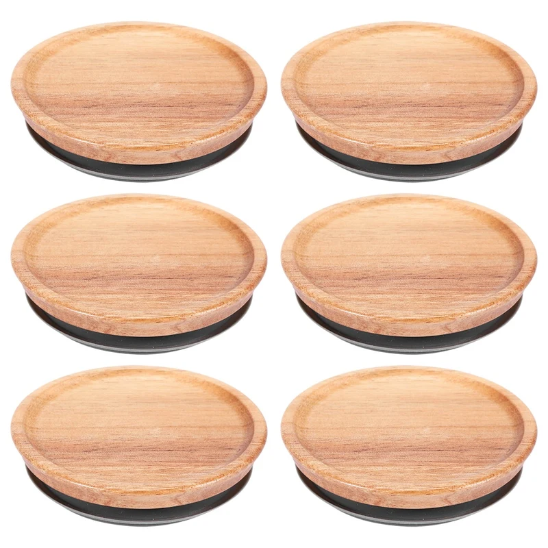 Wide Mouth Mason Jar Lids For Ball/Mason/Kerr Jars,Natural Acacia Wood, Food-Grade Material For Wide Mouth Jars