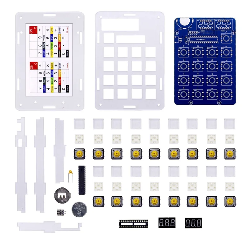 Soldering Practice Kit, 6 Digits DIY Calculator Kit USB/Battery Powered Desk Calculator Soldering Project Kit-Y41A