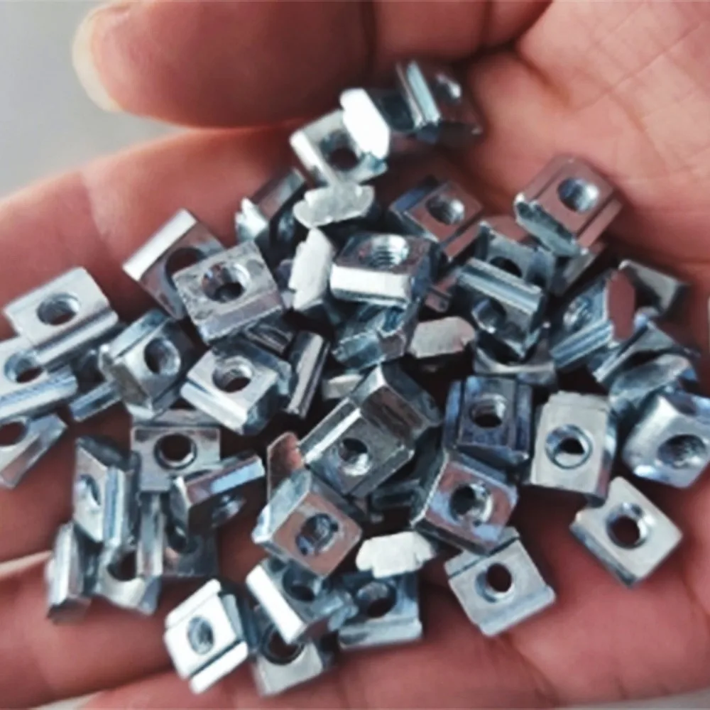 1/5/10/20PCS M3 M4 M5 M6 T Sliding Block Square Nut Eu Standard For 2020 Aluminum Profile 6mm Slot Zinc Coated Plate 3D Printer