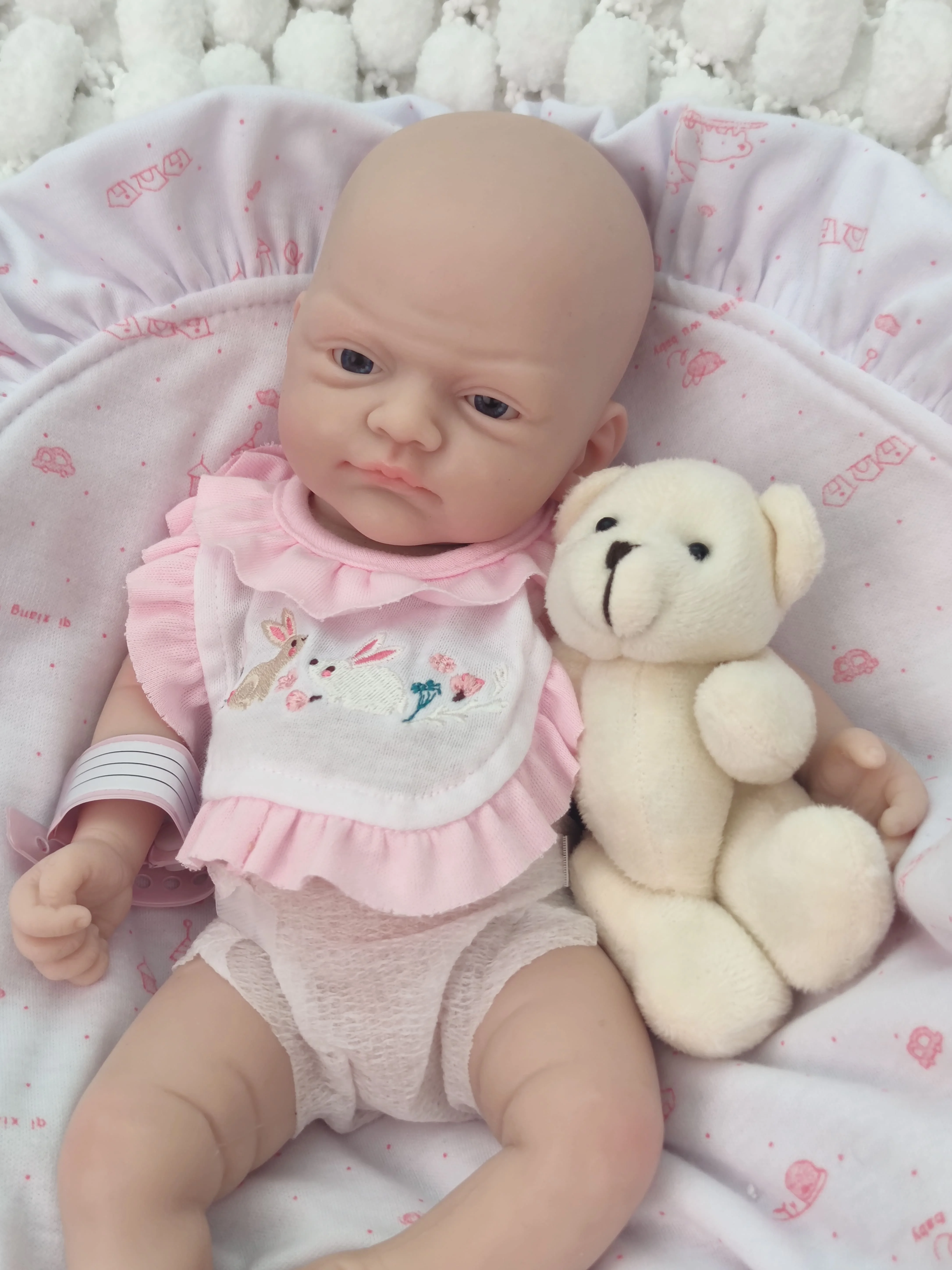 12" Micro Preemie Puppe aus weichem Silikon, vollständig lebensecht, Reborn, Anti-Stress, niedliches Überraschungsgeschenk-Spielzeug zur Stresslinderung und für Realismus. – Detail 1