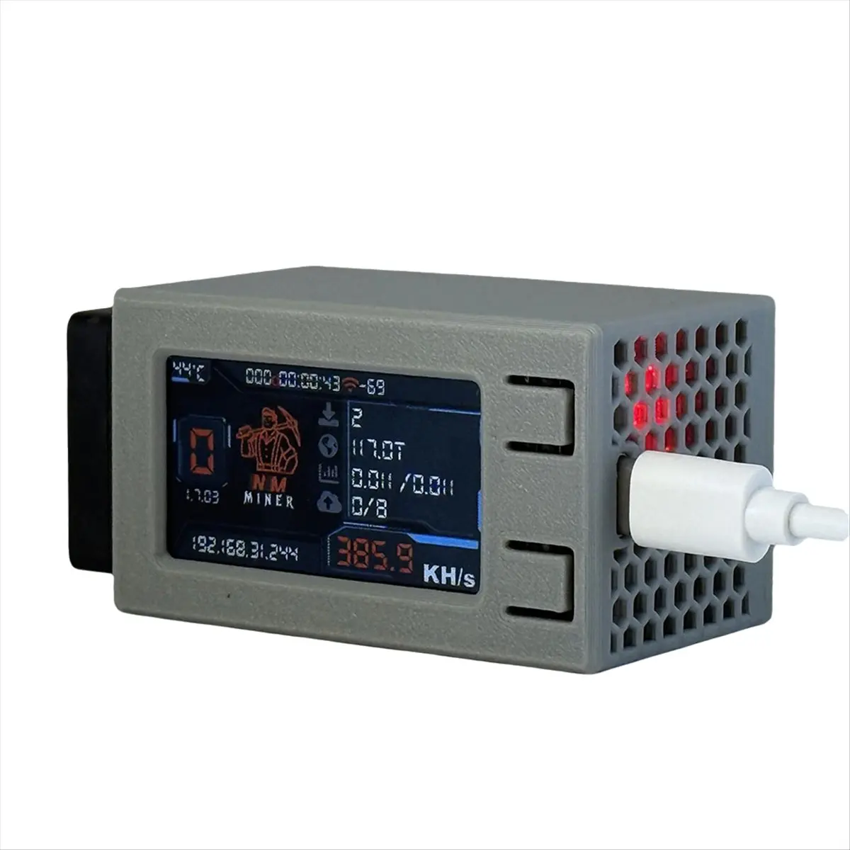 Image of (A96Z) Nerdminer V2 Pro Max NMMiner mit Kühlventilator 390KH/S Solo Lottery Miner Bitcoin Crypto Miner BTC Miner Nerd Miner