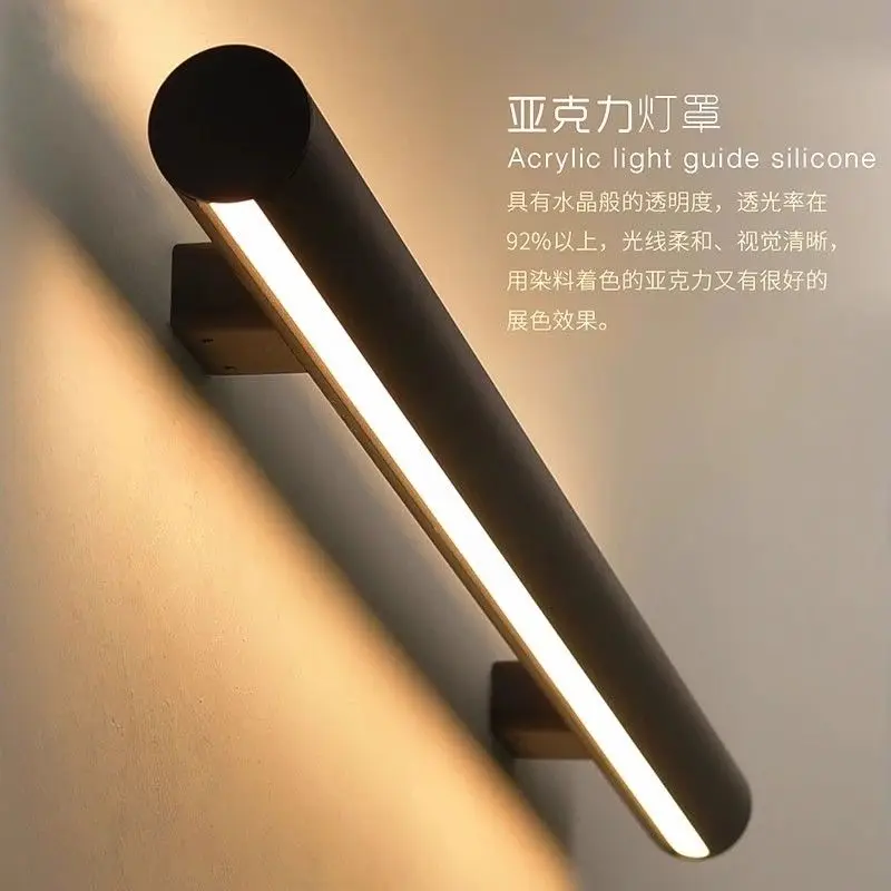 

Stair handrail Side with induction strip wall light Minimal up and down luminous villa corridor light Aisle light
