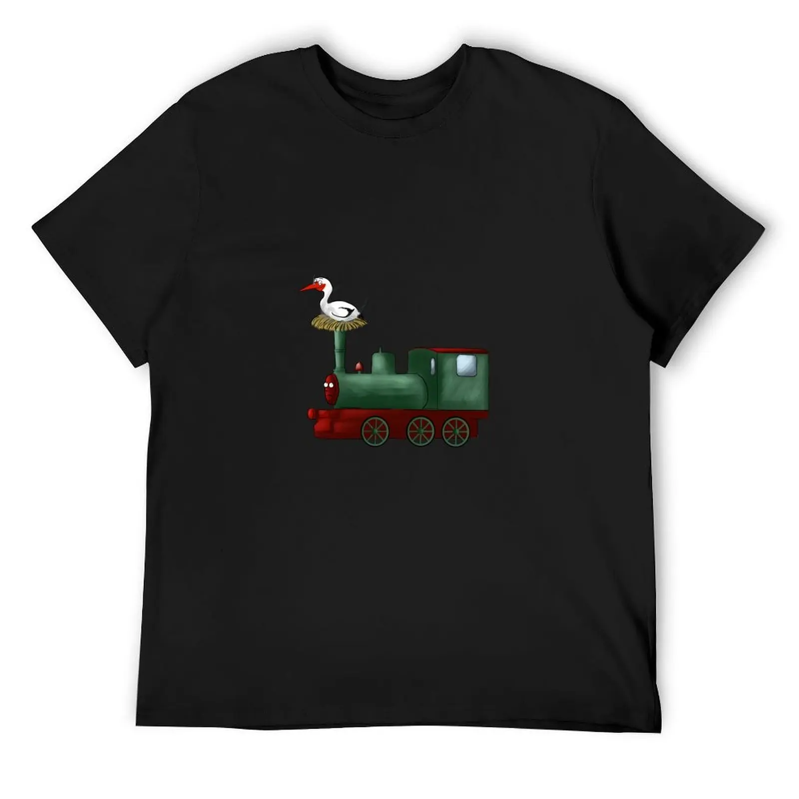 

train with stork T-Shirt luxury designer summer clothes rapper graphic tees plain white t shirts men