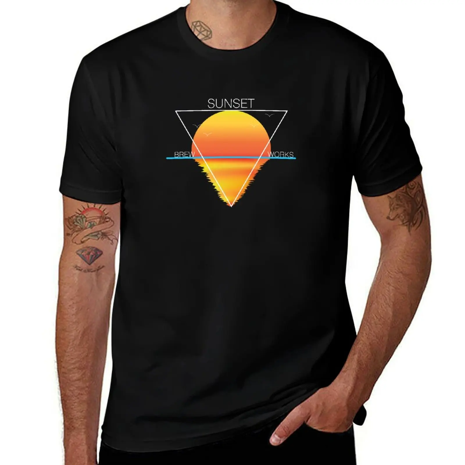 

Sunset Brew Works Logo T-Shirt t shirts for man pack cotton man t shirt heavy cotton cotton t shirts high quality T-shirt