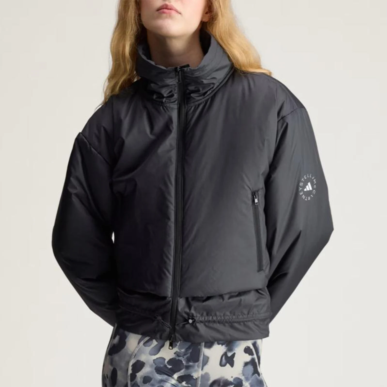 Adidas genuine women's woven sports stand up collar long sleeved casual jacket KA9601