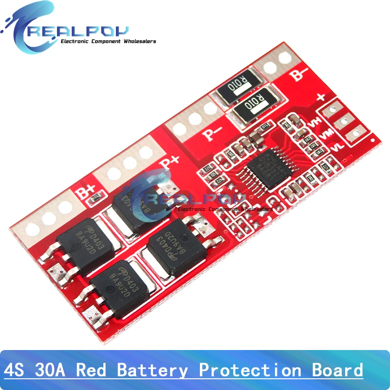 4S 30A High Current Li-ion Lithium Battery 18650 Charger Protection Board Module 14.4V 14.8V 16.8V Overcharge Over Short Circuit