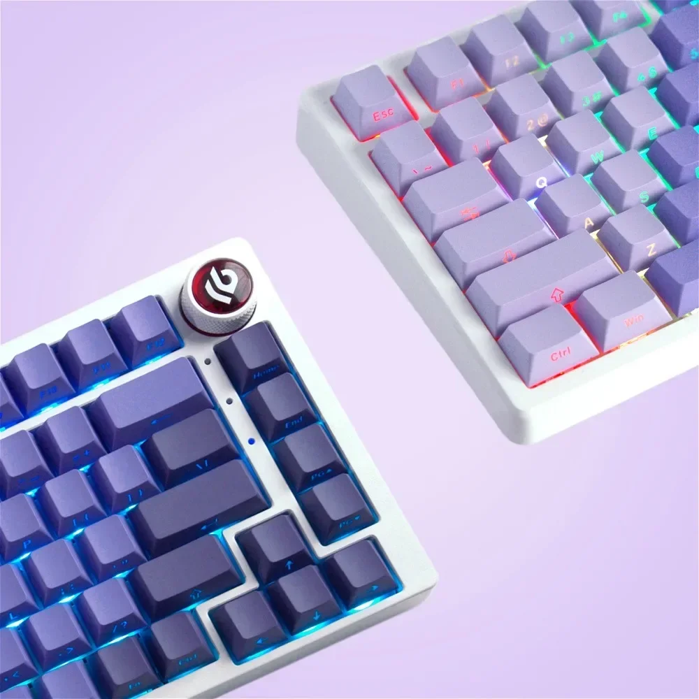 Geleidelijke Verandering Kleurenthema, Cherry Keycap 121 Toetsen Pbt Paars, Geschikt Voor Gaming Mechanische Toetsenbord Accessoires