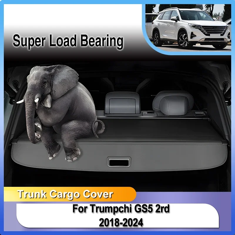 For Trumpchi GS5 2rd 2018~2024 2019 Retractable Trunk Security Cover Shielding Shade Accessories Car Rear Boot Trunk Cargo Cover