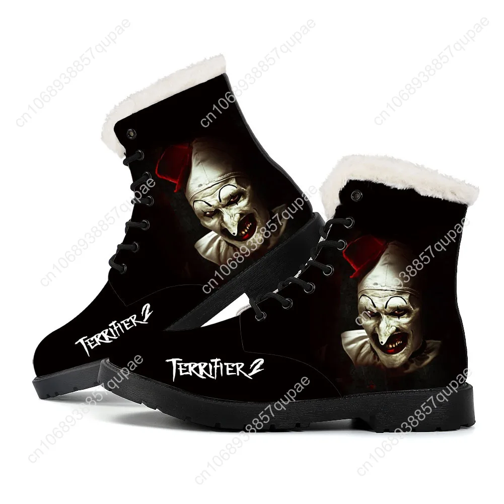 Terrifier Clown halloween Plush Boots Mens Women Hip Hop Teenager Shoes Casual Boot Light High Quality Couple Customize Shoe