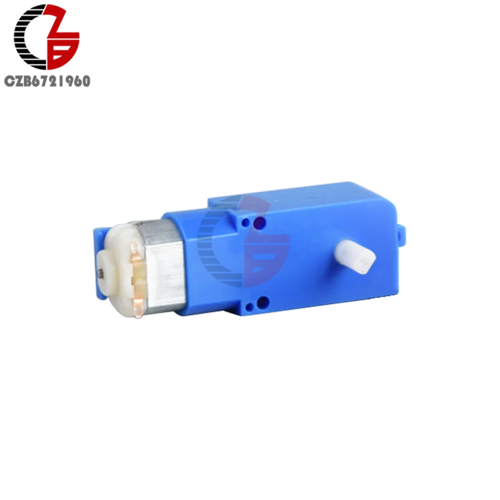 DC 3V-6v 130 RPM Smart Car Micro Reduction Brush Gear Motor Dual Axis Motor Dual Shaft 1:120 Reduction Ratio DIY Toy Car Boat