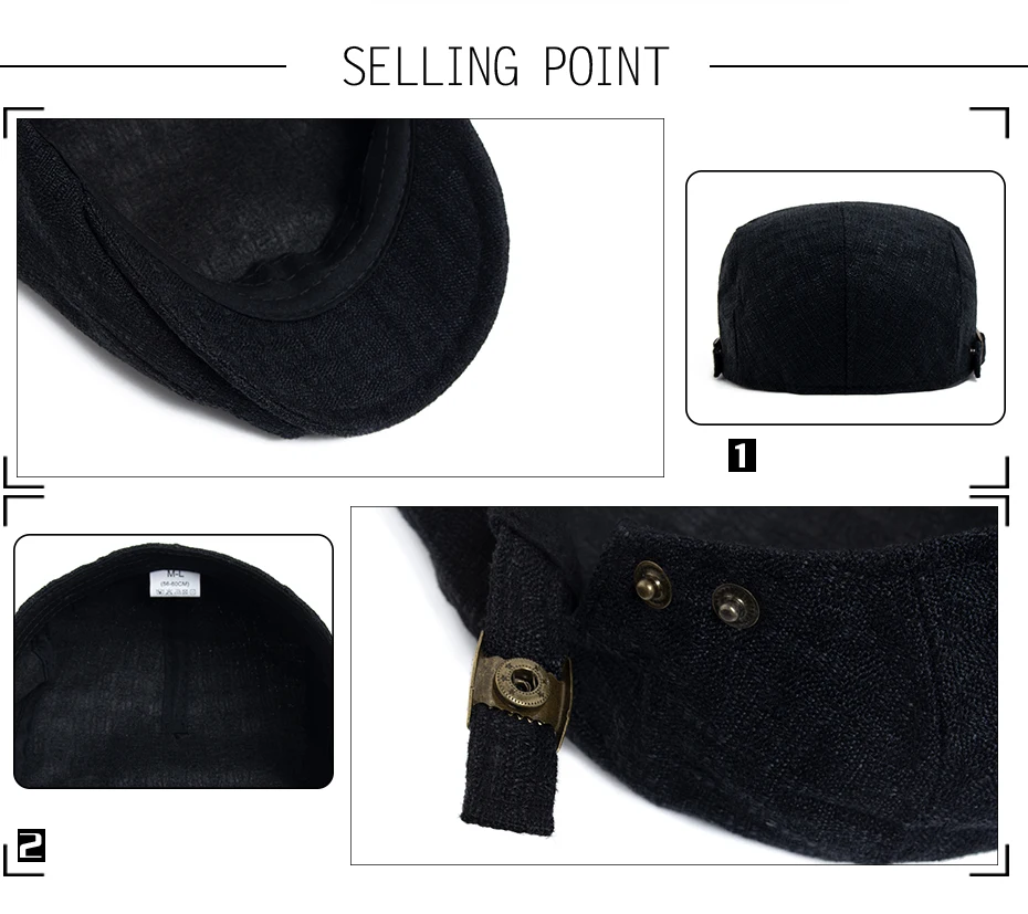 Neue Sommer Dünne Zweireiher Baskenmütze Mode Männer Vintage Visier Flache Kappe Frauen Hut Berets Für Casual Unisex Boina – Detail 2