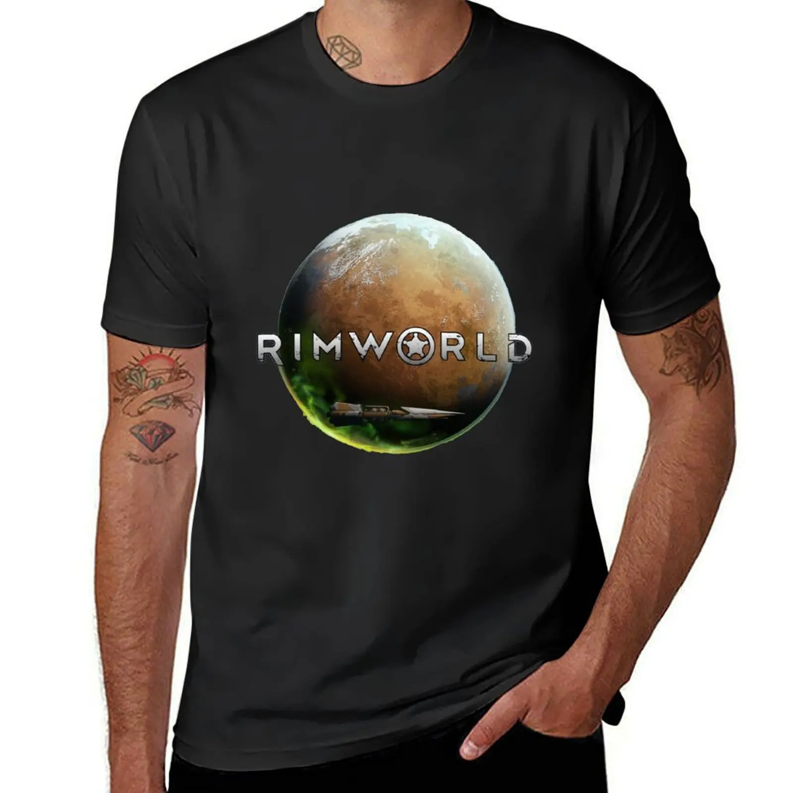 Planet Rimworld T-Shirt plus sizes anime clothes vintage clothes for men