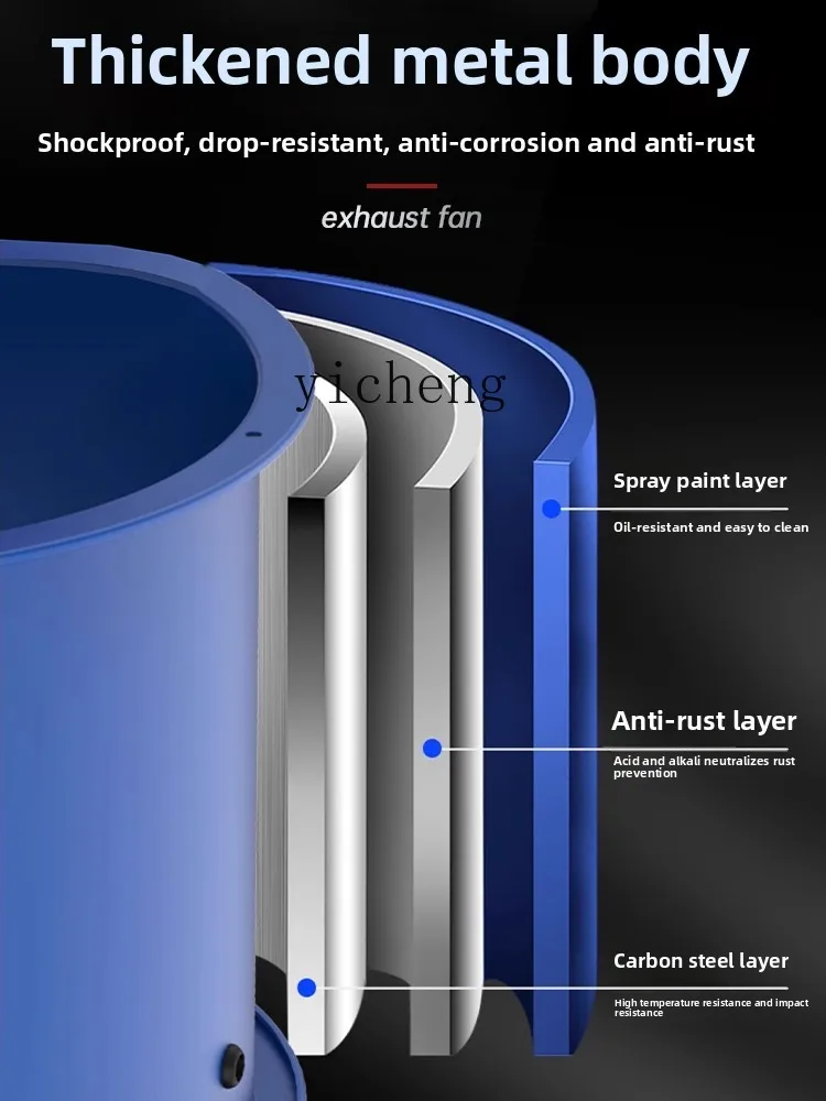 ZZ 흐름 팬 고속 실린더 주방 범위 후드 덕트 배기 팬 강력한 산업용 배기 팬