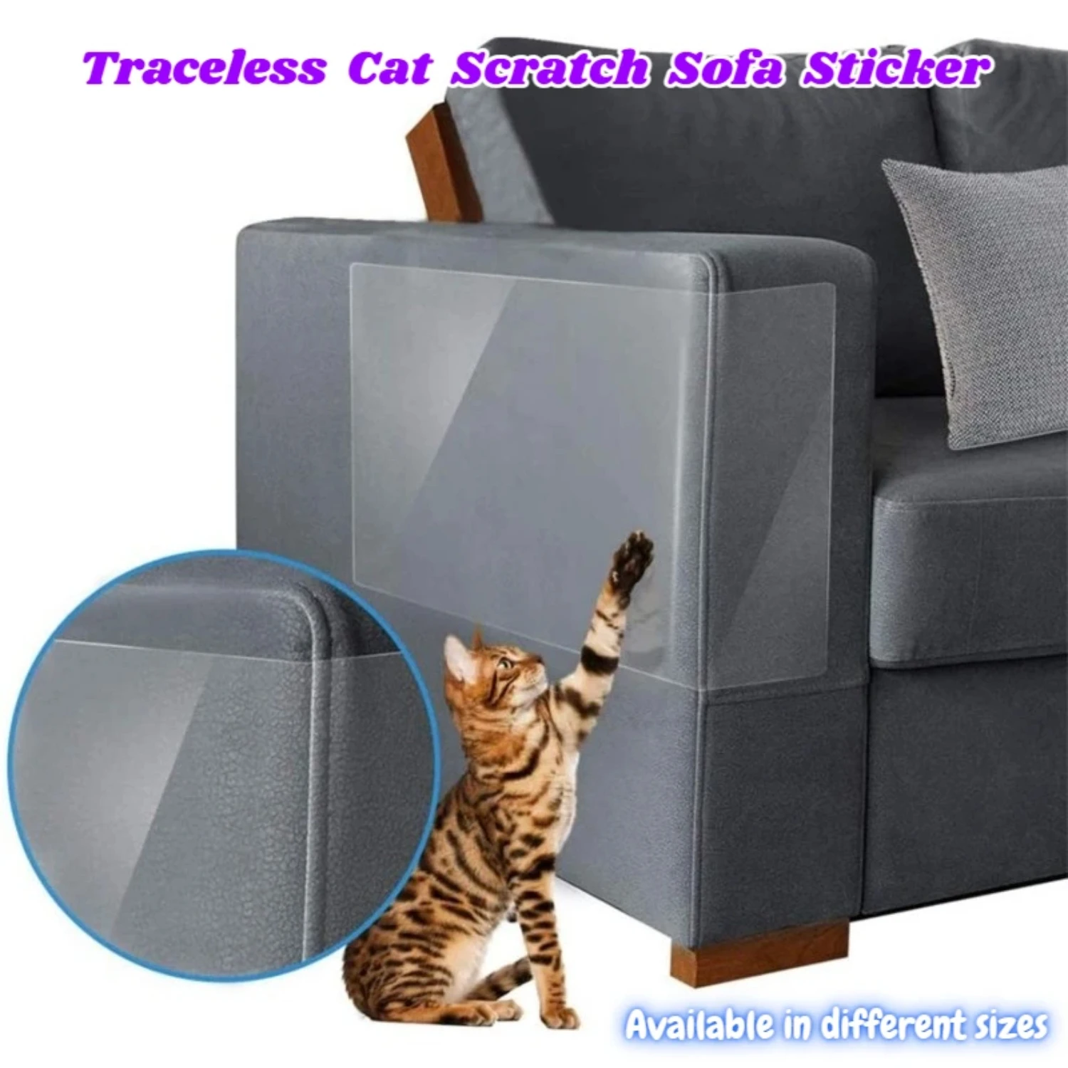 Effective Durable Anti-Scratch Cat Training Tape - Furniture Protector Guard for Couch - Ultra-Protective Scratch Repellent Pad 