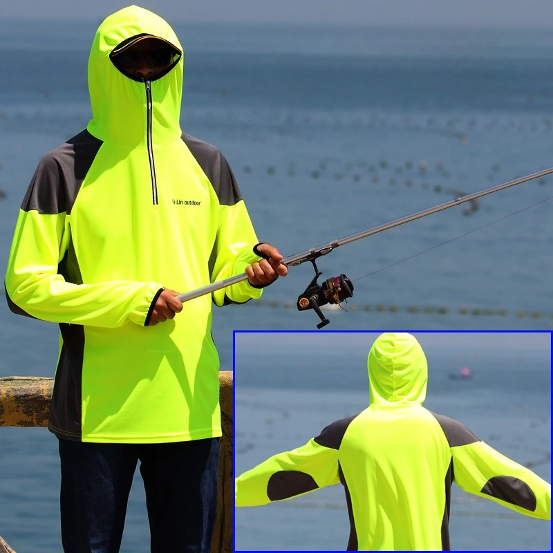 

Fishing Suit Sun Protection Clothing Men's Summer Long Sleeve Ultra-Thin Face Covering Special Sea Fishing Breathable Mesh Ice