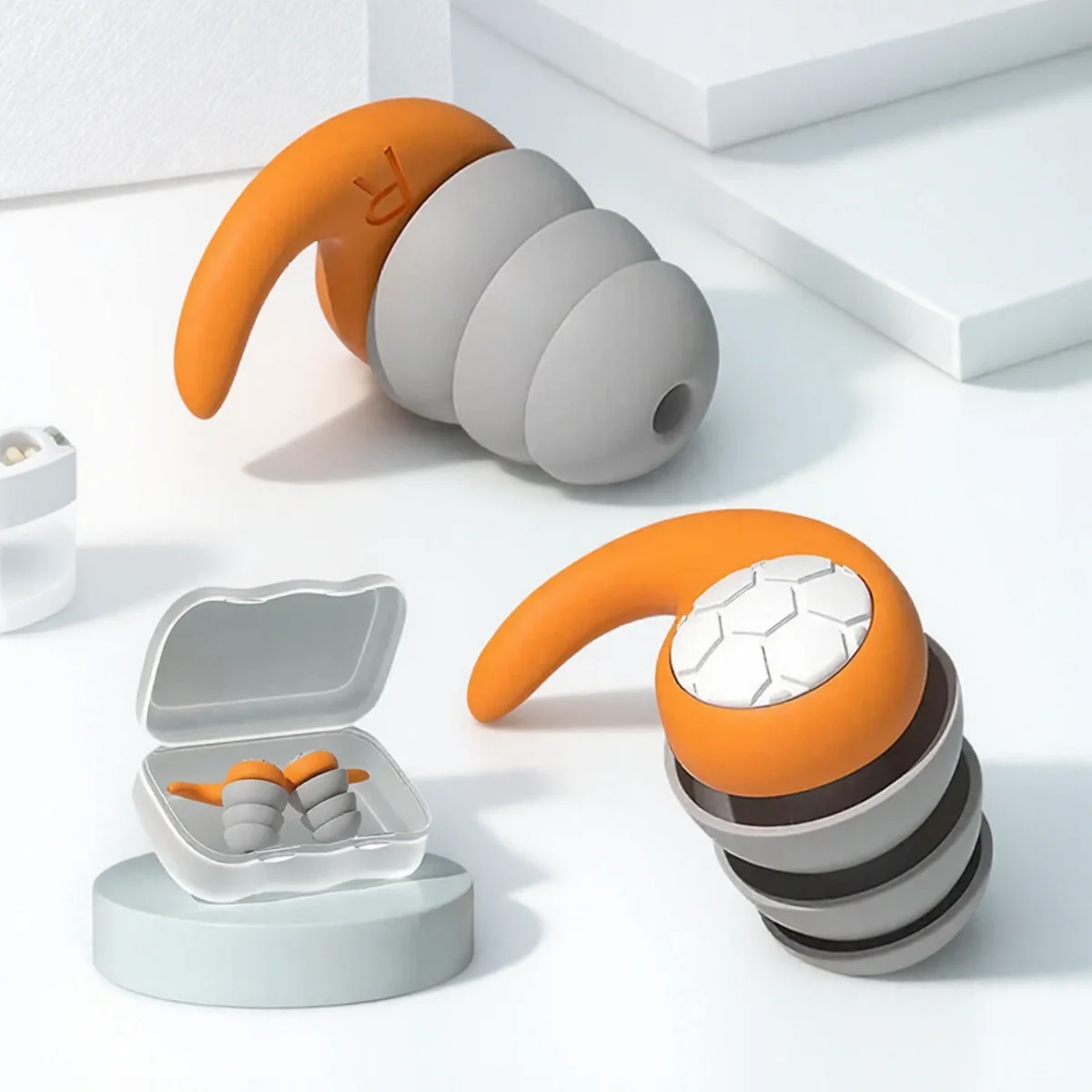 Triple Layer Silicone Noise Cancelling Earplugs for Sleep Swimming Waterproof Noise Filter Ear Protection