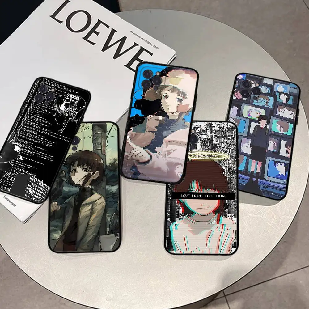 S-Serial Experiments Lain Phone Case For IPhone 17 16 15 14 11 12 13 Pro Max Plus Mini Soft Back Cover