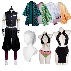 Uzui Tengen Cosplay Costume Women Swimsuit Cloak Mitsuri Fantasia Halloween Disguise Suit for Adult Women