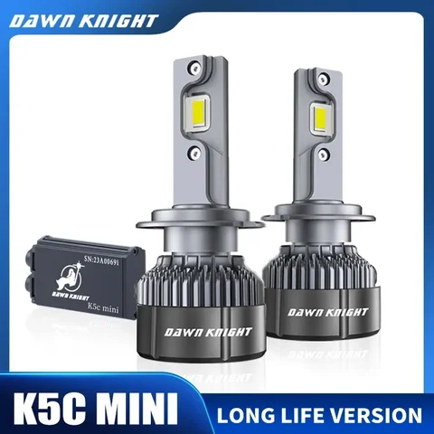 DAWNKNIGHT K5C MINI H7 H11 5000K Светодиодная лампа для фар H11 H1 HB3 HB4 12 В Светодиодная автомобильная лампа 2 шт.