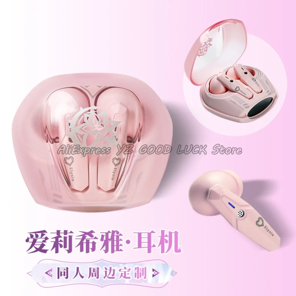 

Game Honkai Impact 3 Elysia Noise Reduction Bluetooth Earphones Herrscher of Finality Elysia Wireless Earbuds5.3 HD For Android