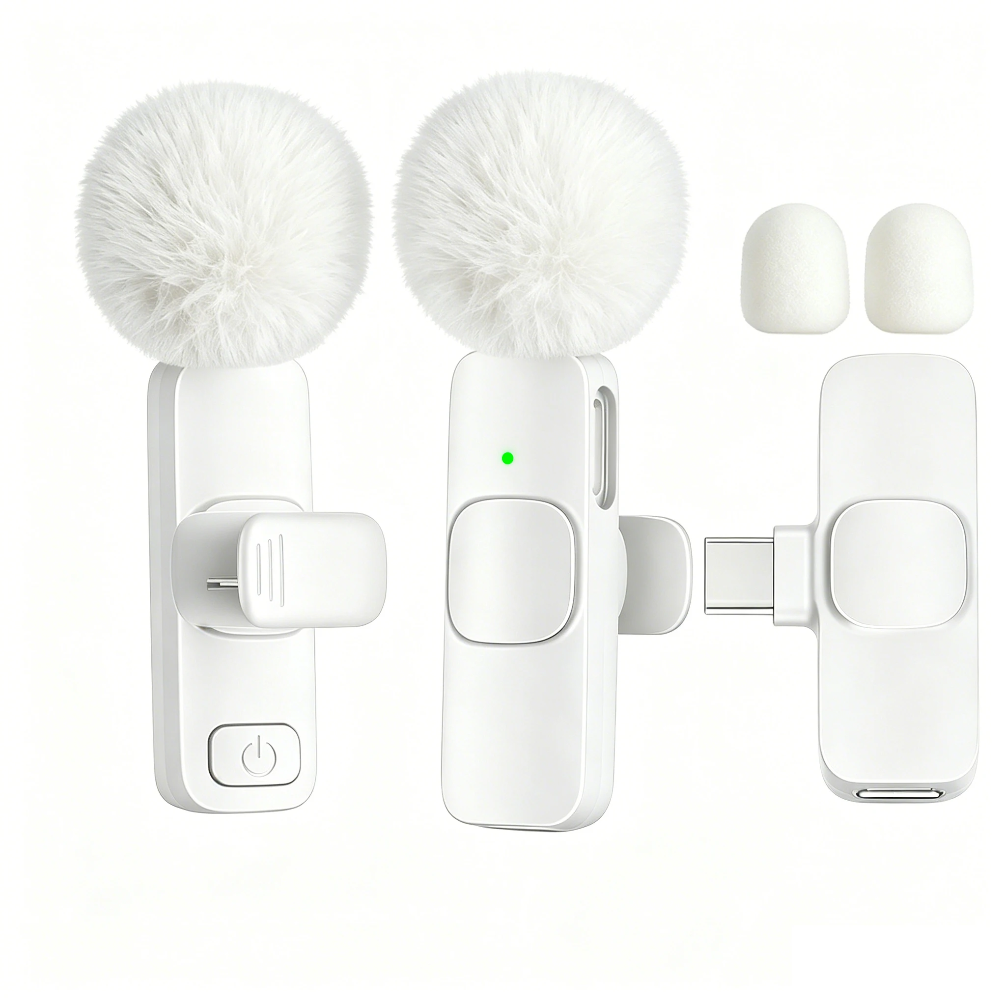 Type-C Port Professional Wireless Lavalier Microphone for Smartphones, Computers and Cameras, Plug and Play
