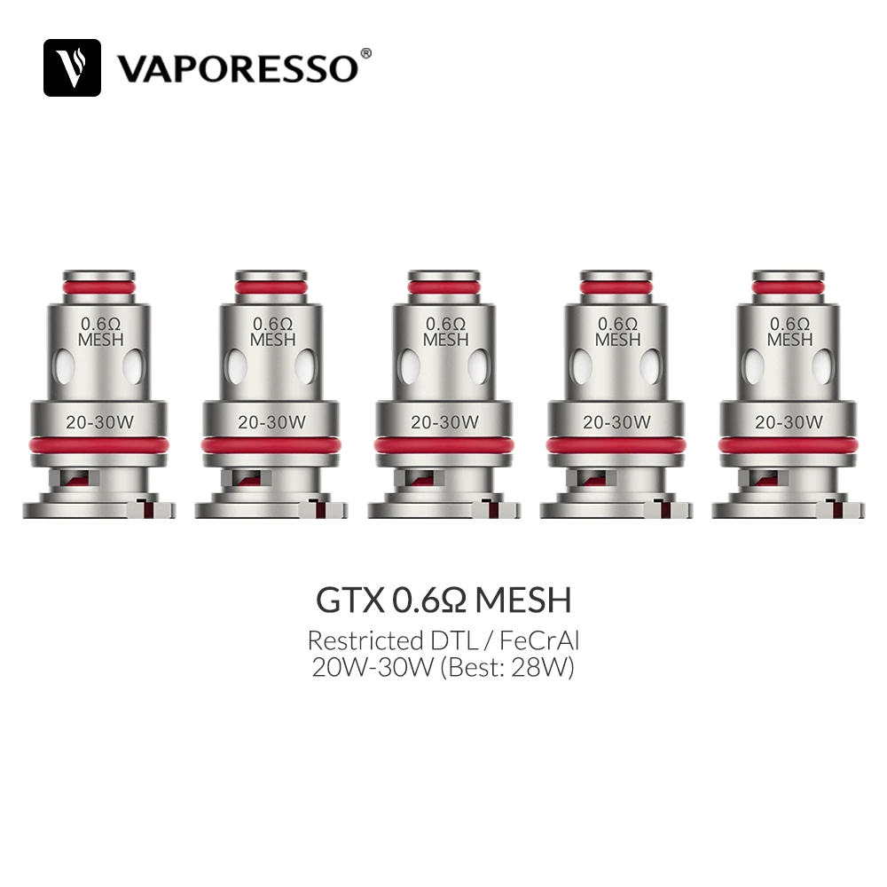 Originale Vaporesso GTX Coil 0.2/0.3/0.4/0.6/0.8/1.2ohm Mesh Coil atomizzatore Core per Target PM80 TARGET PM40 GTX ONE NANO E-Cig
