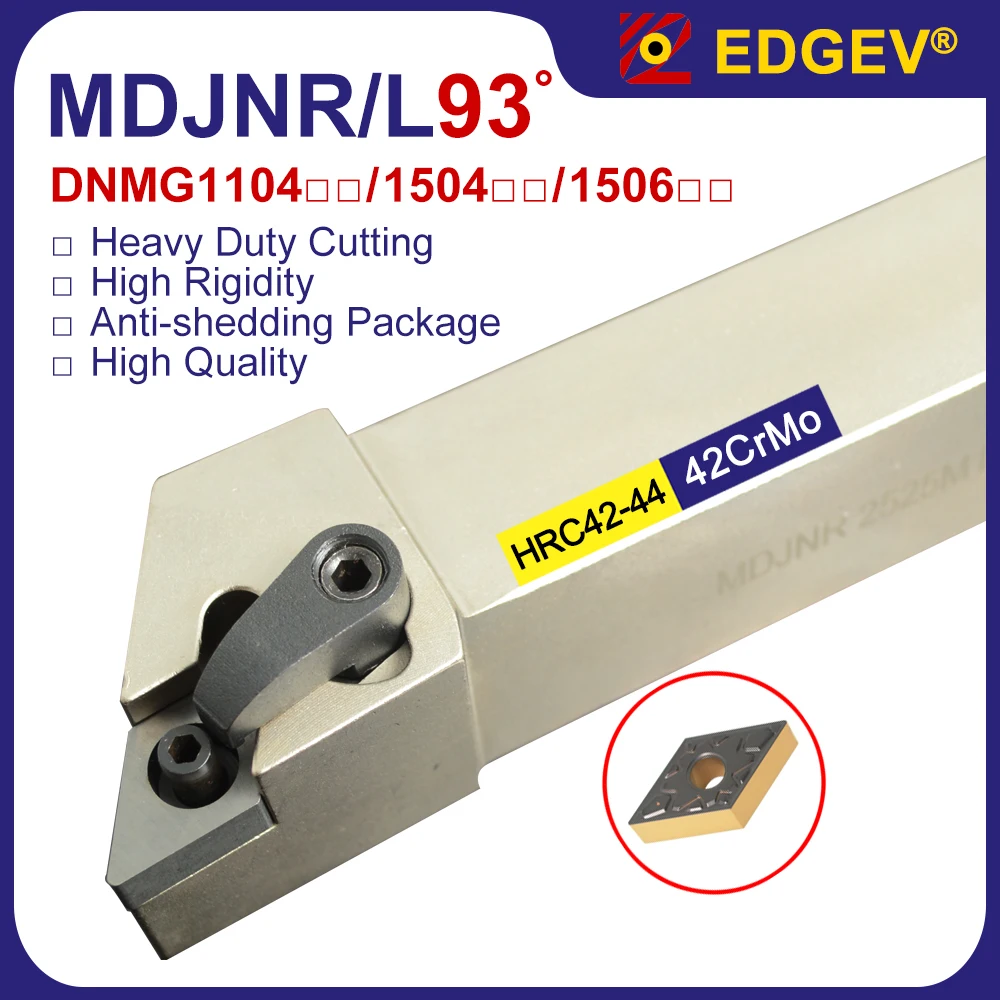 

EDGEV 16 мм 20 мм 25 мм MDJNR MDJNL 1616H11 2020K11 2525M11 2020K15 2525M15 CNC Внешний токарный инструмент держатель токарный станок металлический режущий DNMG
