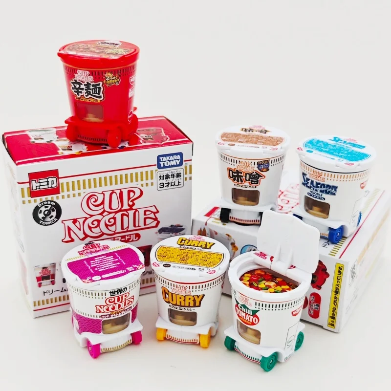 

Популярная модель автомобиля Tomica takara TOMY Cup Noodles, легкосплавная модель автомобиля, классический автомобиль, масштаб 1:60, модель украшения, игрушка для девочек, подарок