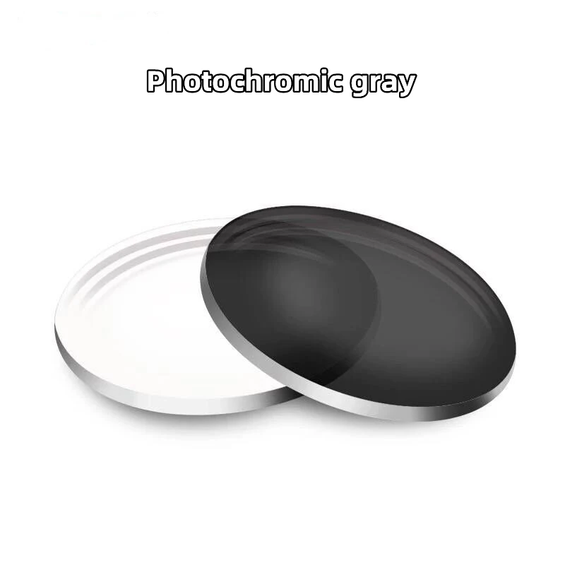 1.56/1.60/1.67/1.74 Anti-blue UV400 Photochromic Lens Tan/Grey Aspheric Prescription Myopia Eye Glasses Anti-Radiation Resin 2PC